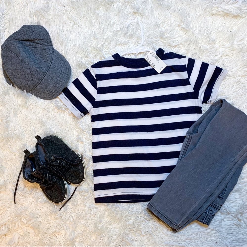 Striped crew neck t-shirt